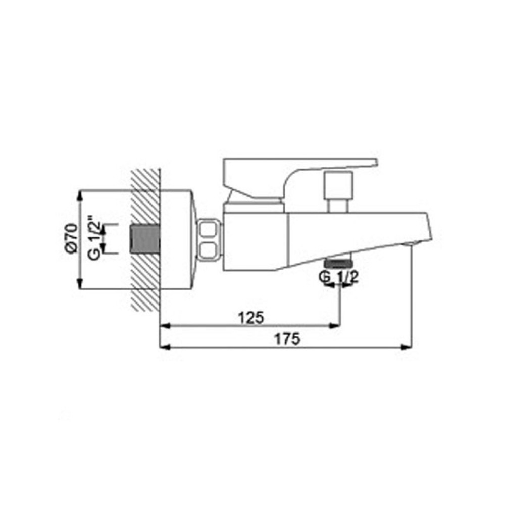 Смеситель для ванны NEWARC Aqua 941511W