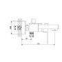 Смеситель для ванны NEWARC Cubic 871511N