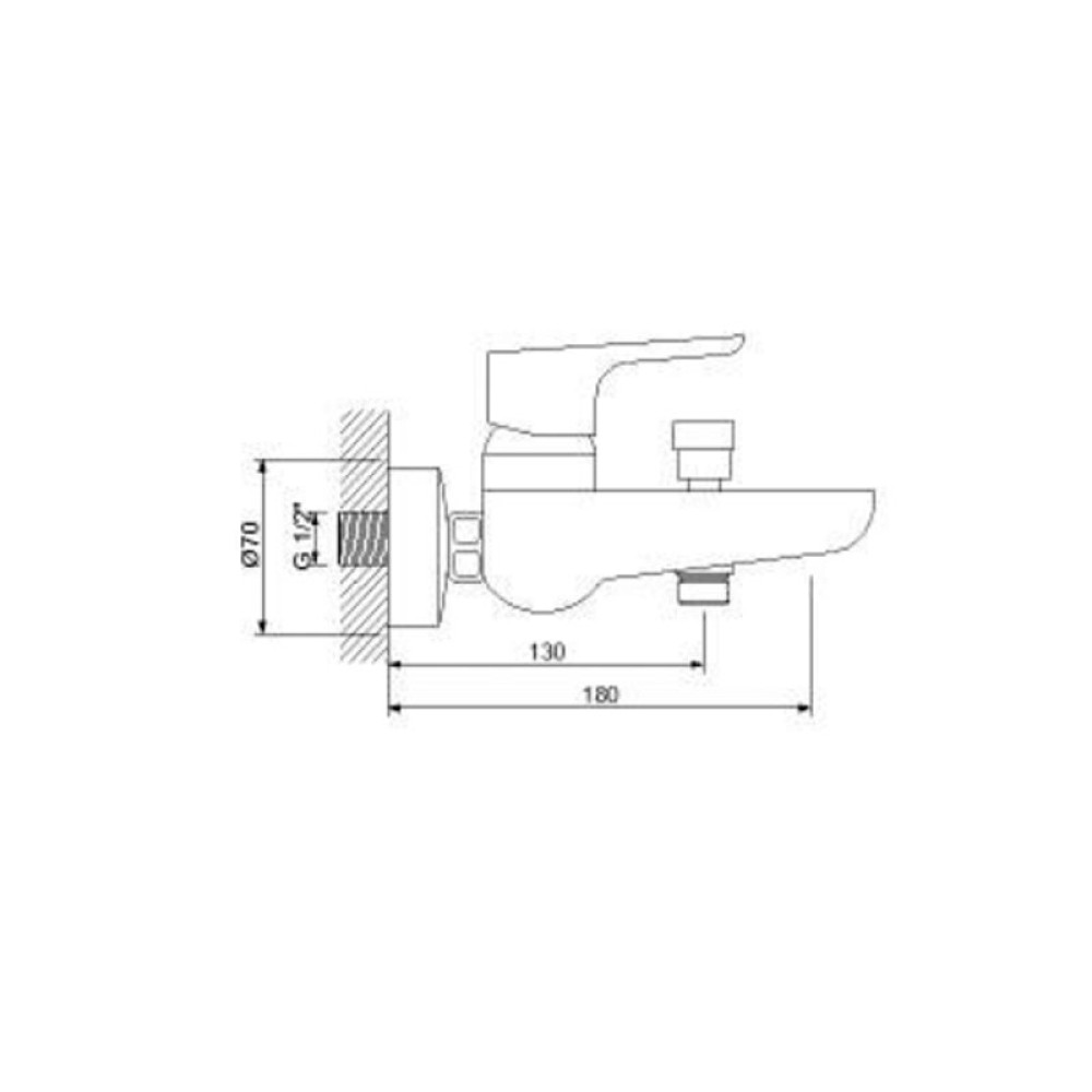 Смеситель для ванны NEWARC Loft 921511