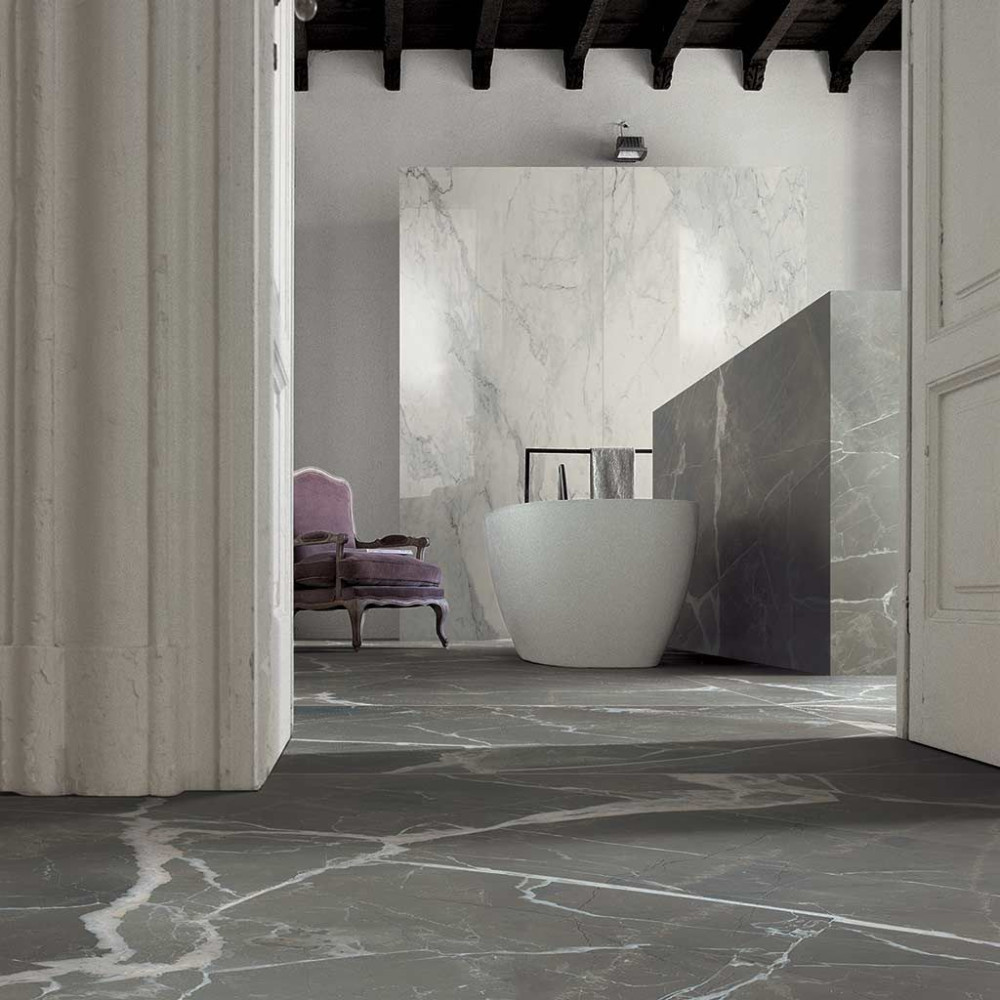 Casa Dolce Casa Stones & More 2.0 Calacatta Black Glossy 6 мм 120х240 Ret (756554)