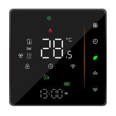 Терморегулятор Heat Plus BHT-300В сенсорний, чорний корпус/чорний екран, Wi-Fi