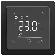 Терморегулятор Heat Plus Термостат M95.716B Wi-Fi сенсорний, 16А, чорний матовий