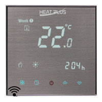 Терморегулятор Heat Plus iTeo4 STEEL Wi-Fi сенсорний, 16A
