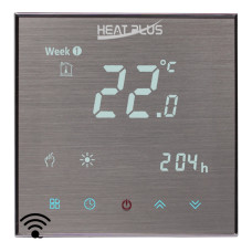Терморегулятор Heat Plus iTeo4 STEEL Wi-Fi сенсорний, 16A