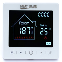 Терморегулятор Heat Plus M2-1.716 W білий сенсорний, 16A, з Wi-Fi