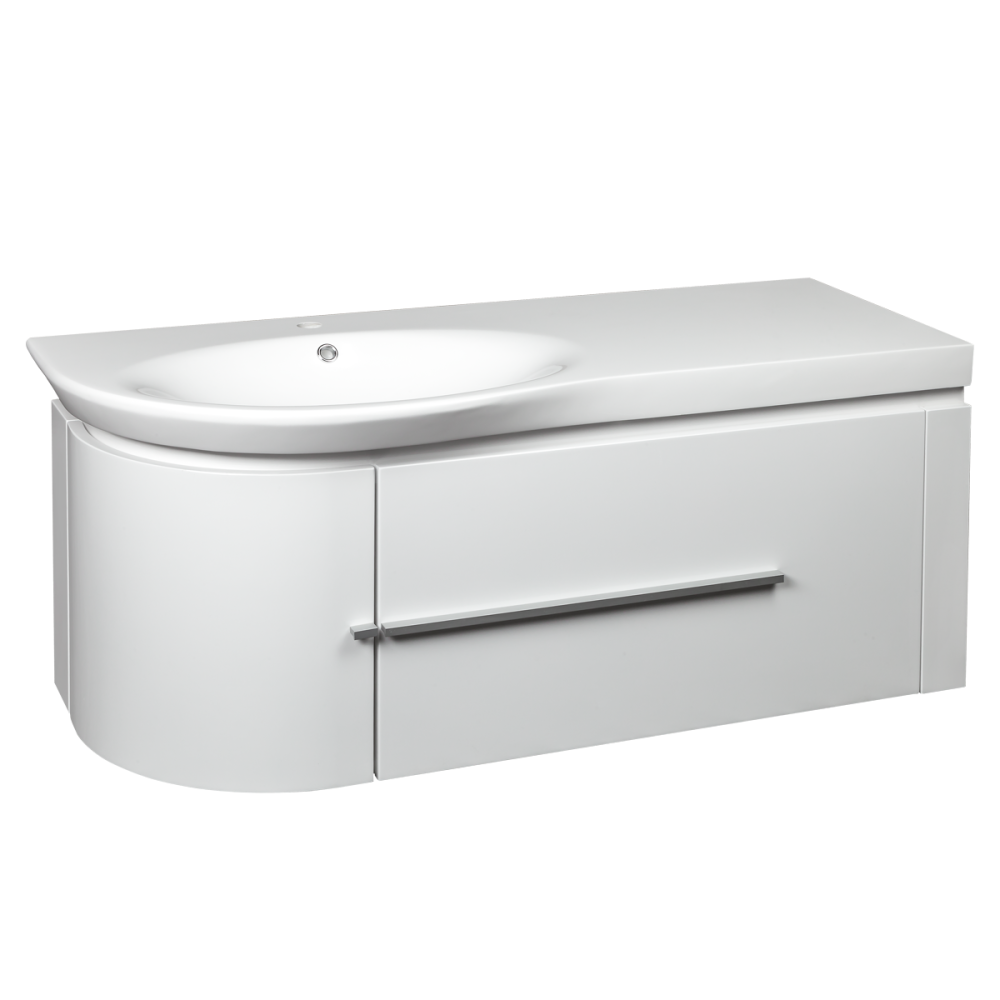 DEVIT 0022120 FLY Тумба 120 з раковиною, білий глянцевий колір (2пак)