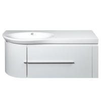 DEVIT 0022120 FLY Тумба 120 з раковиною, білий глянцевий колір (2пак)