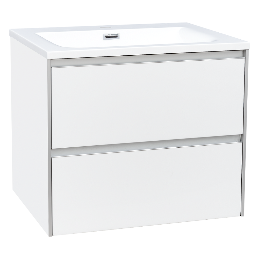DEVIT 0020160W CITY Тумба 60 з раковиною, білий глянцевий колір (2пак)