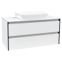 DEVIT 0022160W CITY Тумба 100 з раковиною, білий глянцевий колір (2пак)