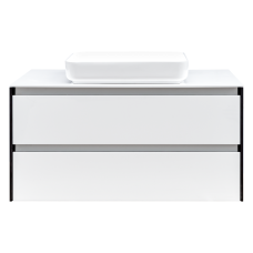 DEVIT 0022160W CITY Тумба 100 з раковиною, білий глянцевий колір (2пак)