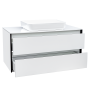 DEVIT 0022160W CITY Тумба 100 з раковиною, білий глянцевий колір (2пак)