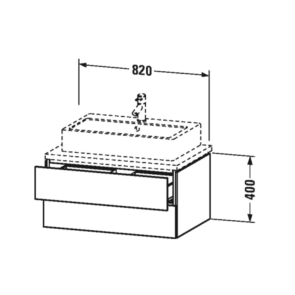 Тумба DURAVIT L CUBE LC6838-10