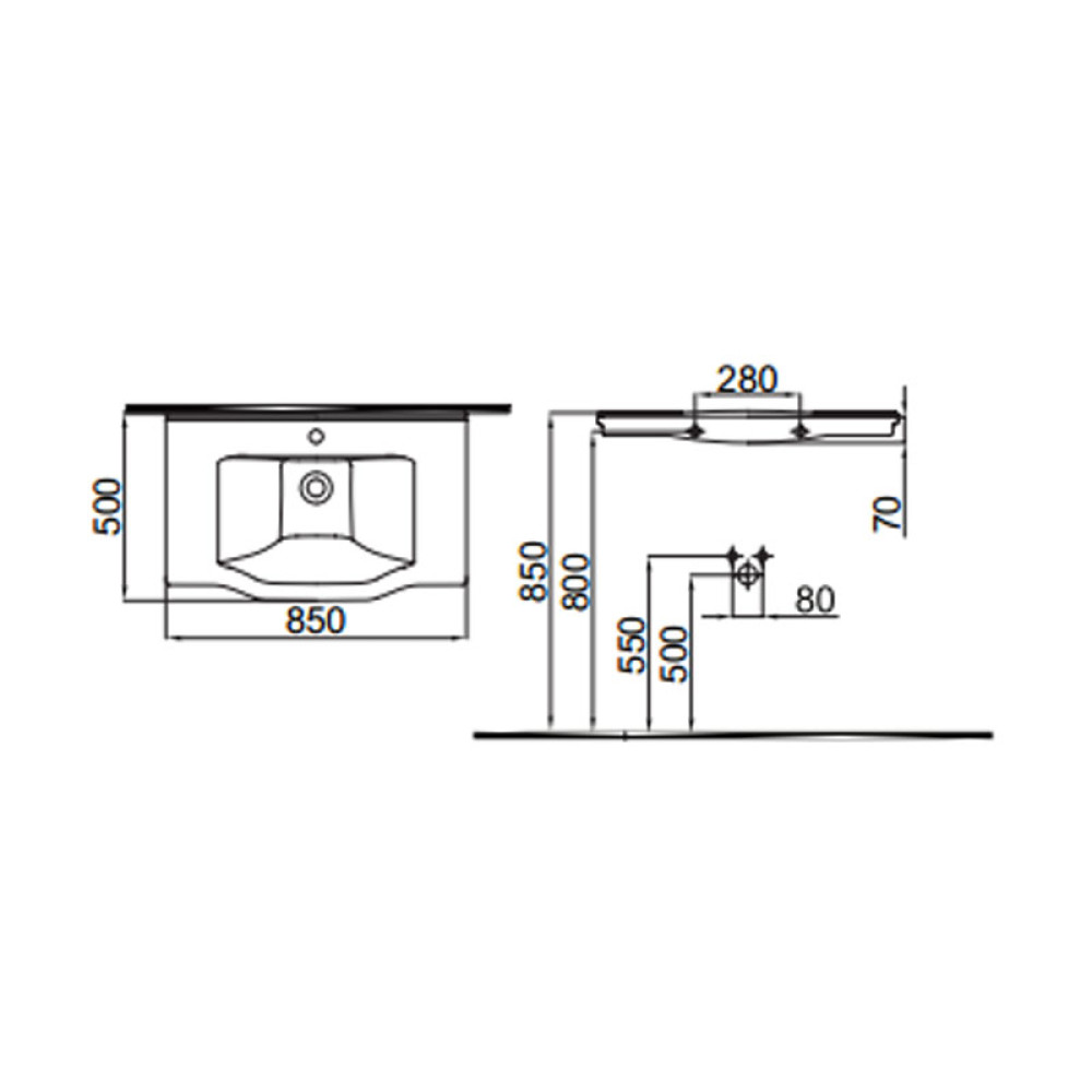 Умывальник IDEVIT Neo Classic 3301-0805-0088