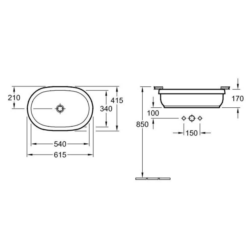Умивальник VILLEROY & BOCH ARCHITECTURA 41766001