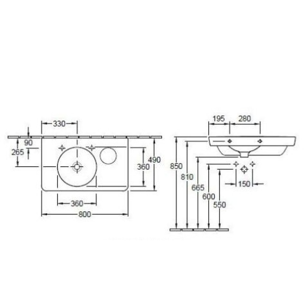 Умивальник VILLEROY & BOCH JOYCE 41078101