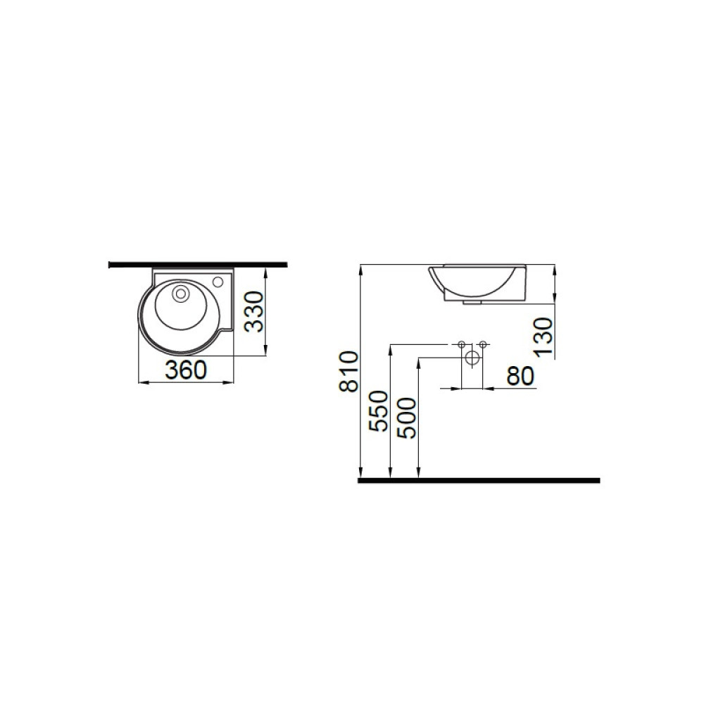 Умивальник IDEVIT Myra Mini 0201-0365-07