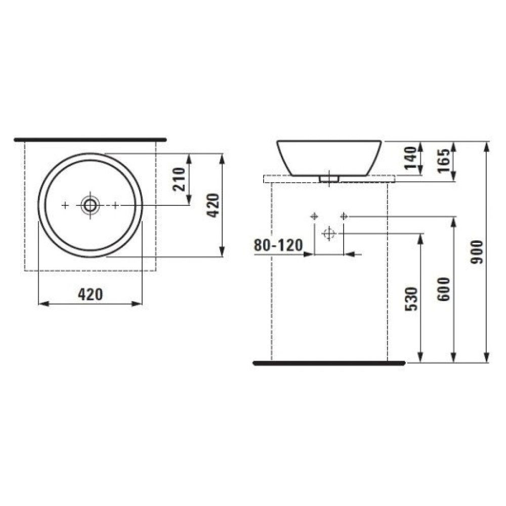 Умывальник LAUFEN PRO B H8129620001091