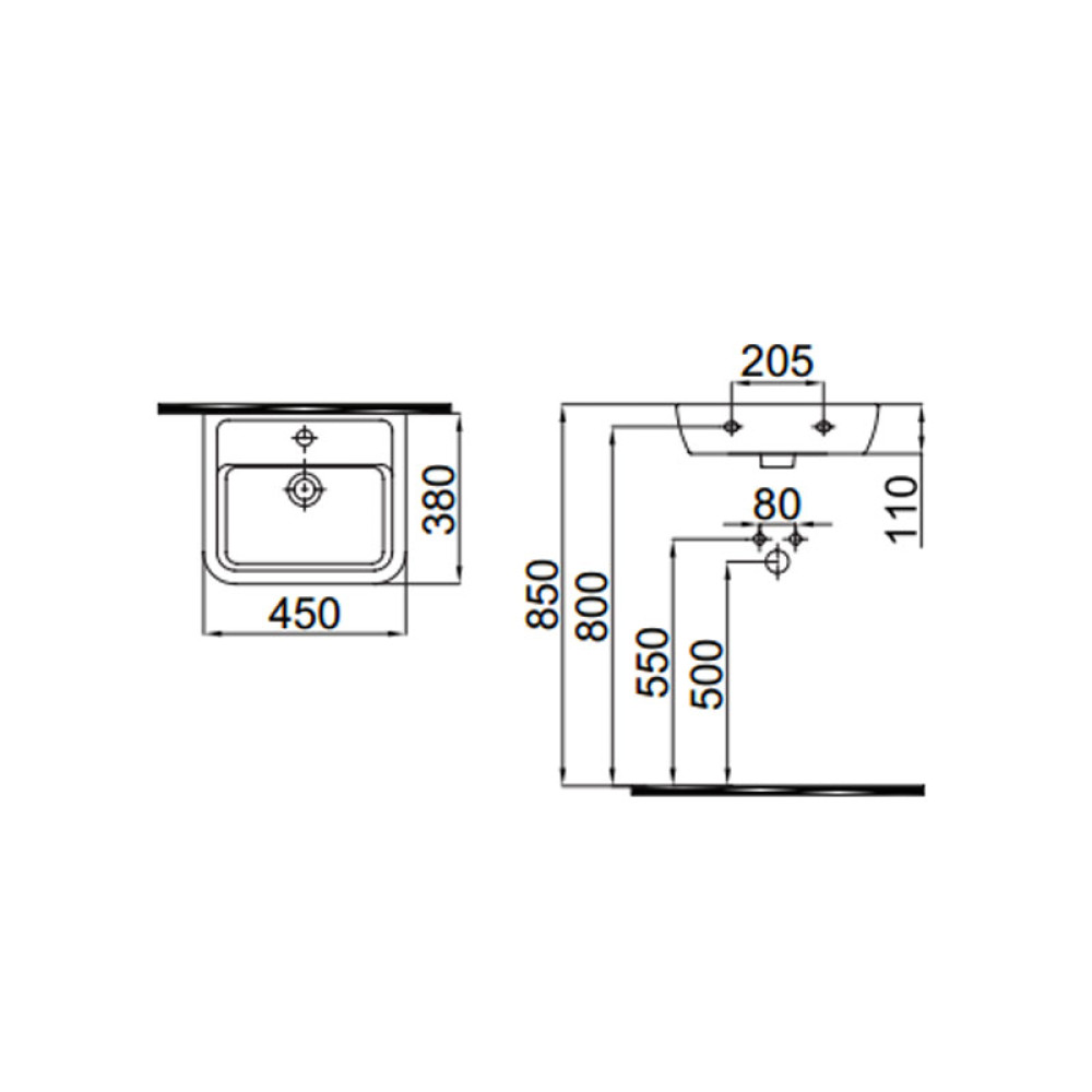 Умывальник IDEVIT Halley 0101-4385