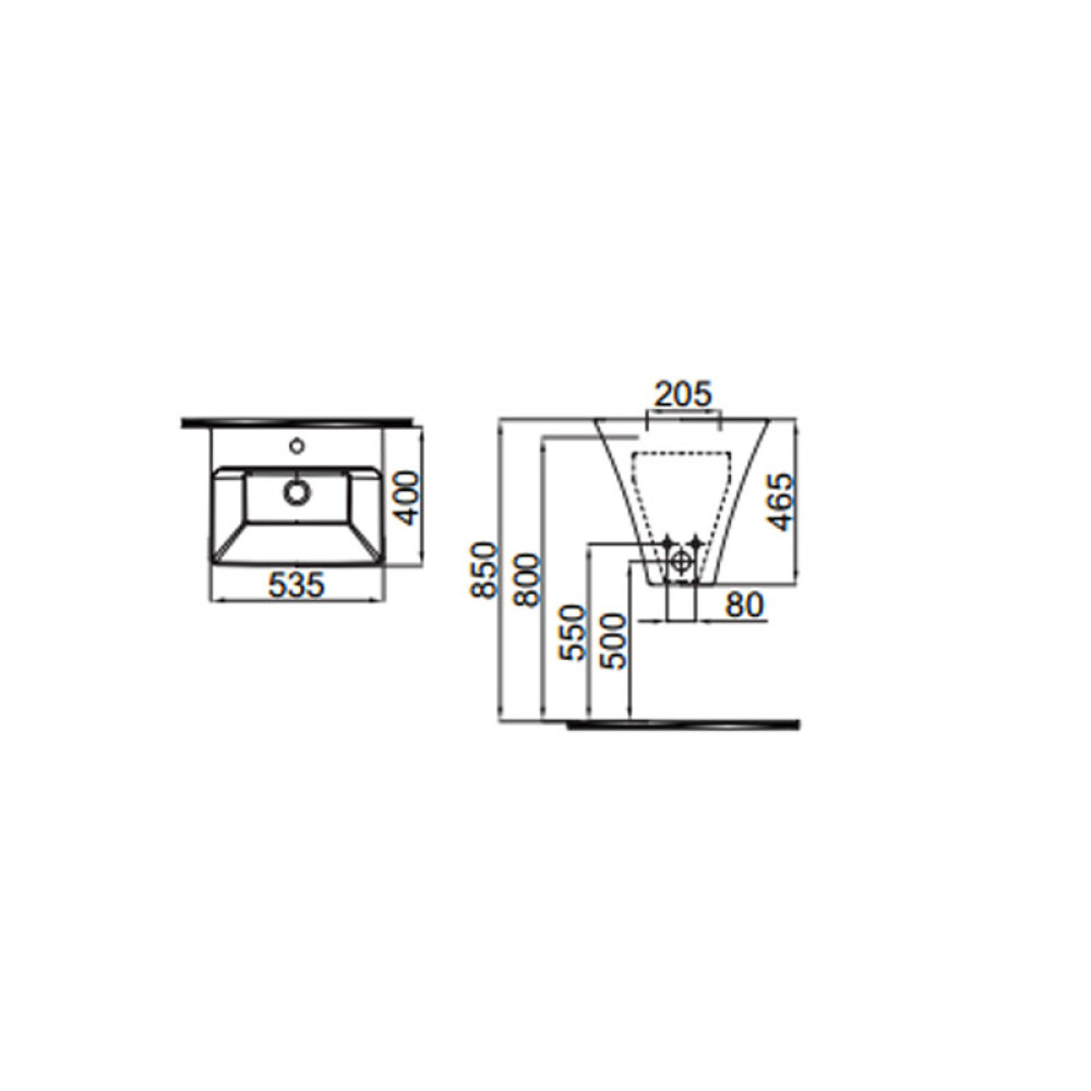 Умывальник IDEVIT Halley 3201-2405