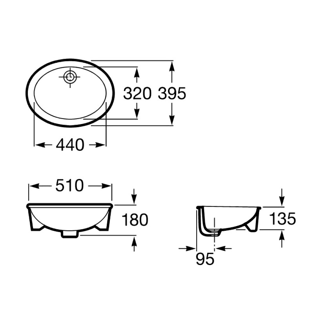 Умывальник ROCA Neo Selene A322307000
