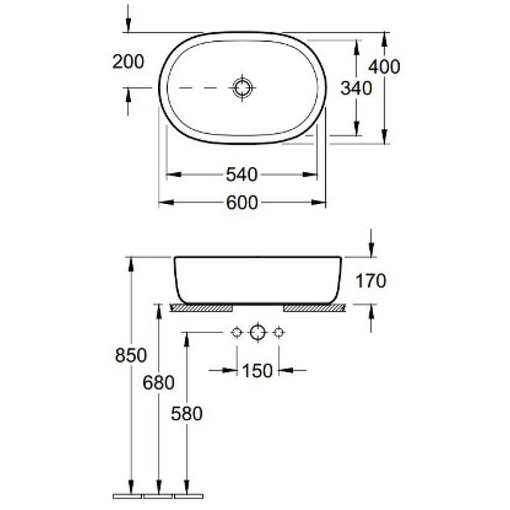 Умивальник VILLEROY & BOCH ARCHITECTURA 41266001