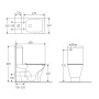 VOLLE LEON REY Rimless компакт 60,5*34*80,5cм напольный, гориз. выпуск, нижний подвод, бачок 3/4,5л, сиденье Slim slow-closing