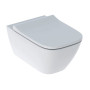 GEBERIT SMYLE Square унитаз подвесной Rimfree, воронкоподобный, закрытая форма, с сиденьем с крышкой