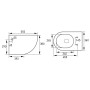 VOLLE AMADEUS Rimless унитаз 56*36*40см подвесной безободковый, сиденье твердое Slim slow-closing