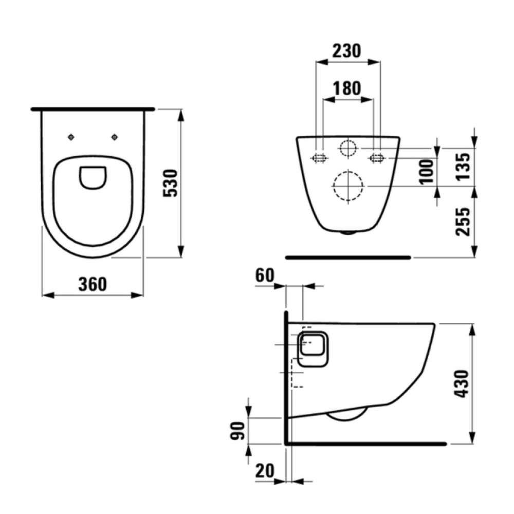 LAUFEN Комплект PRO унитаз подвесной RIMLESS с сидением slow-closing