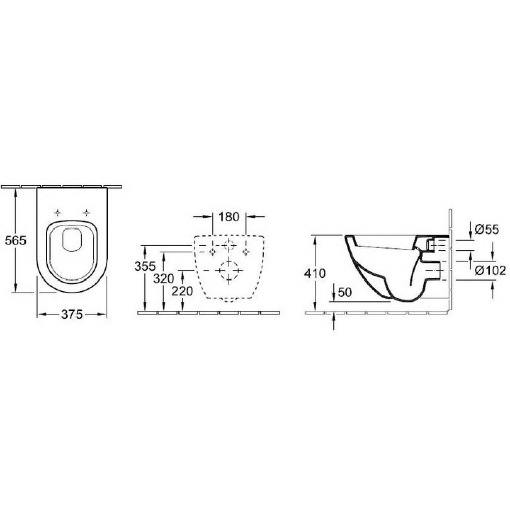 VILLEROY & BOCH SUBWAY унитаз подвесной
