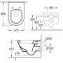 VILLEROY & BOCH SUBWAY 2.0. унитаз подвесной 37,5*56,5см