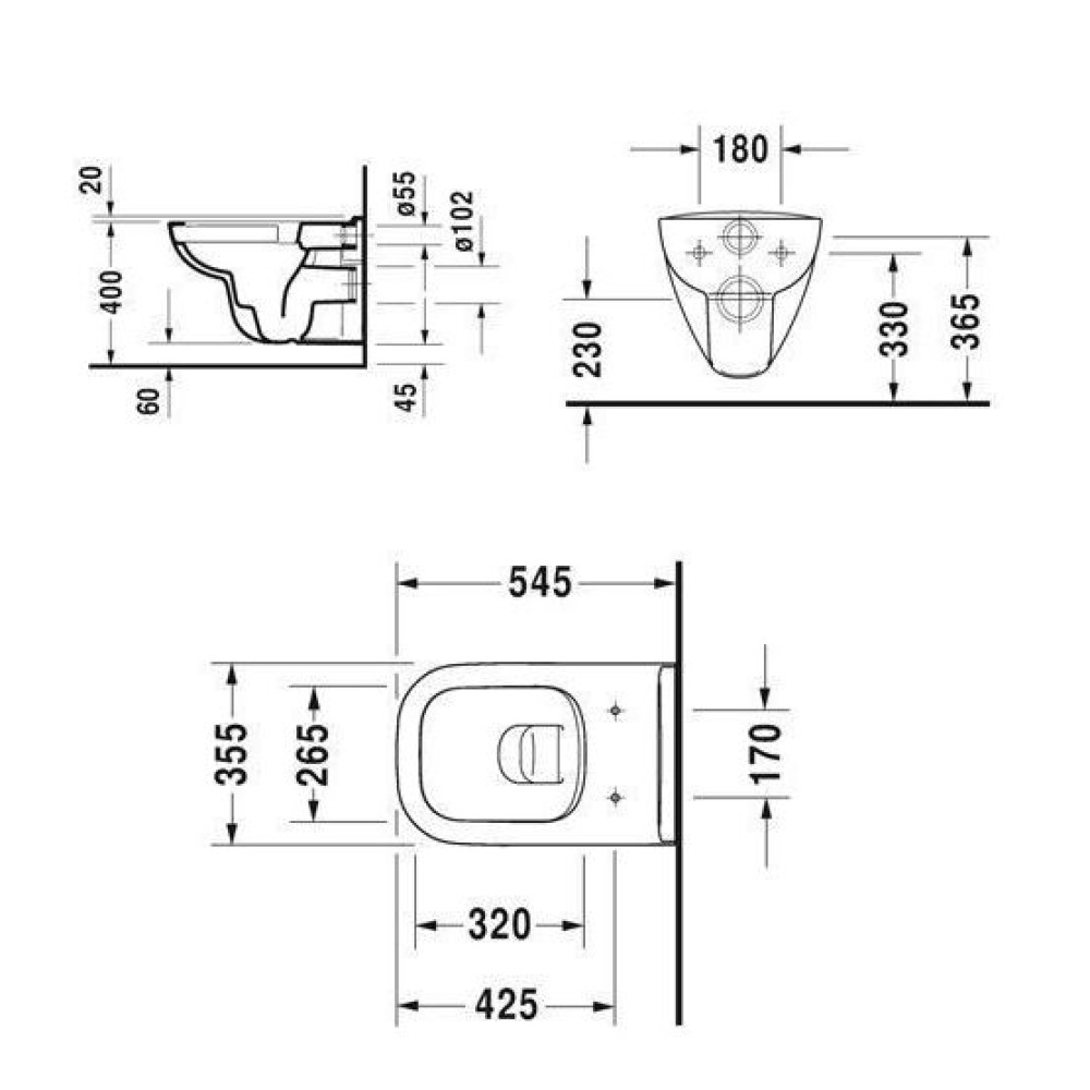 Унитаз подвесной DURAVIT D-CODE 45700900A1
