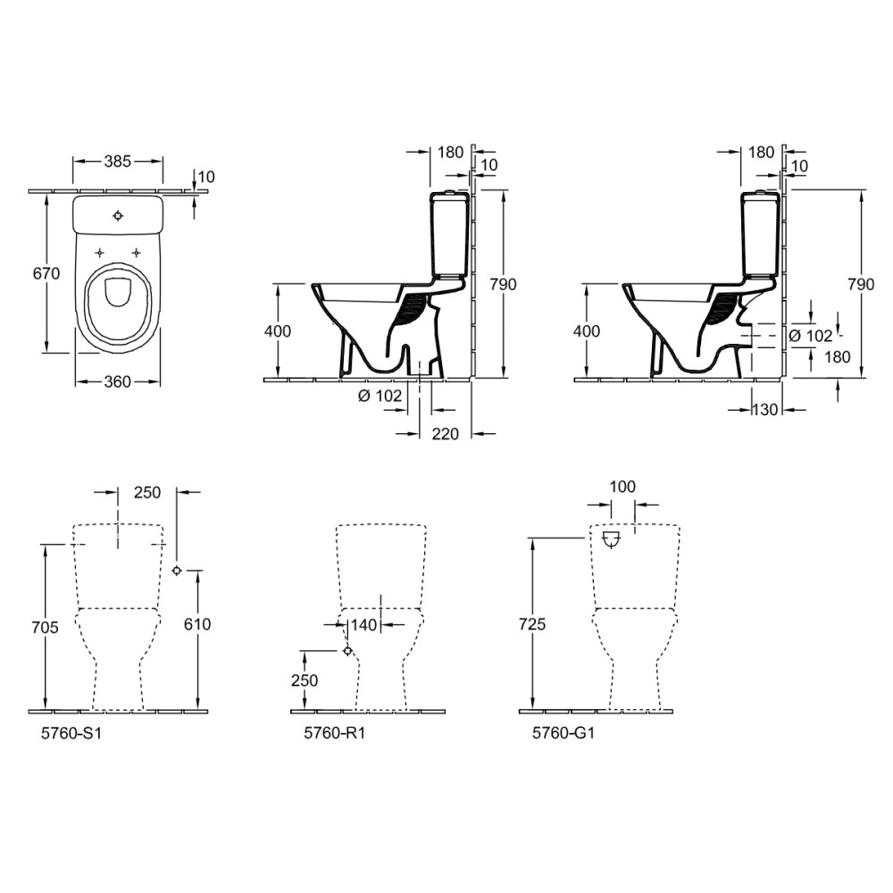 Унітаз підлоговий VILLEROY & BOCH O.NOVO 5661T301