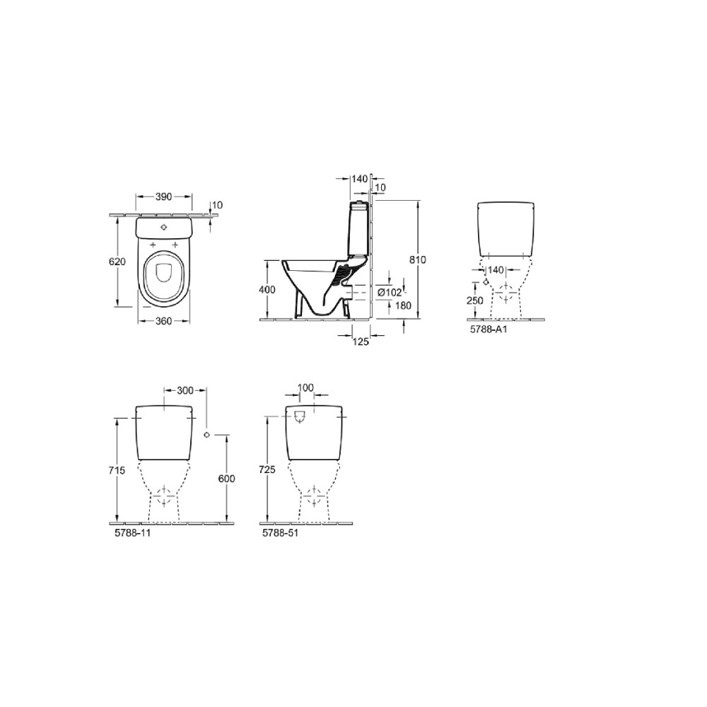 Унітаз підлоговий VILLEROY & BOCH O.NOVO 56891001