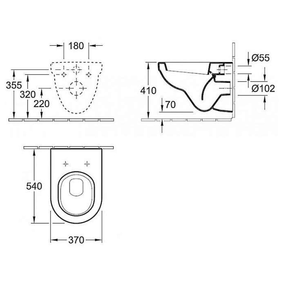 Унитаз подвесной VILLEROY & BOCH VERITY DESIGN 56801001+ 98M9C101