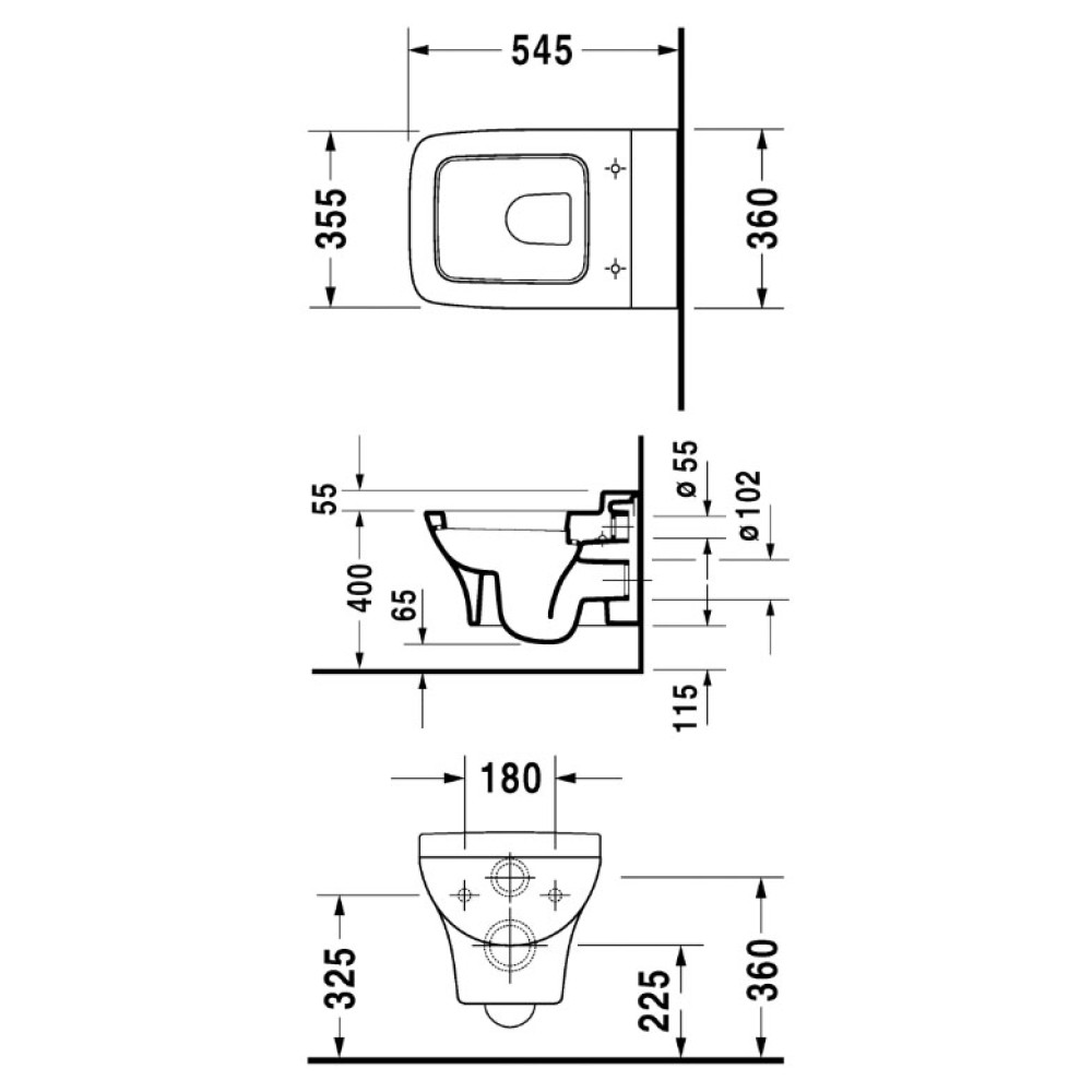 Унитаз подвесной DURAVIT PURAVIDA 2219090000