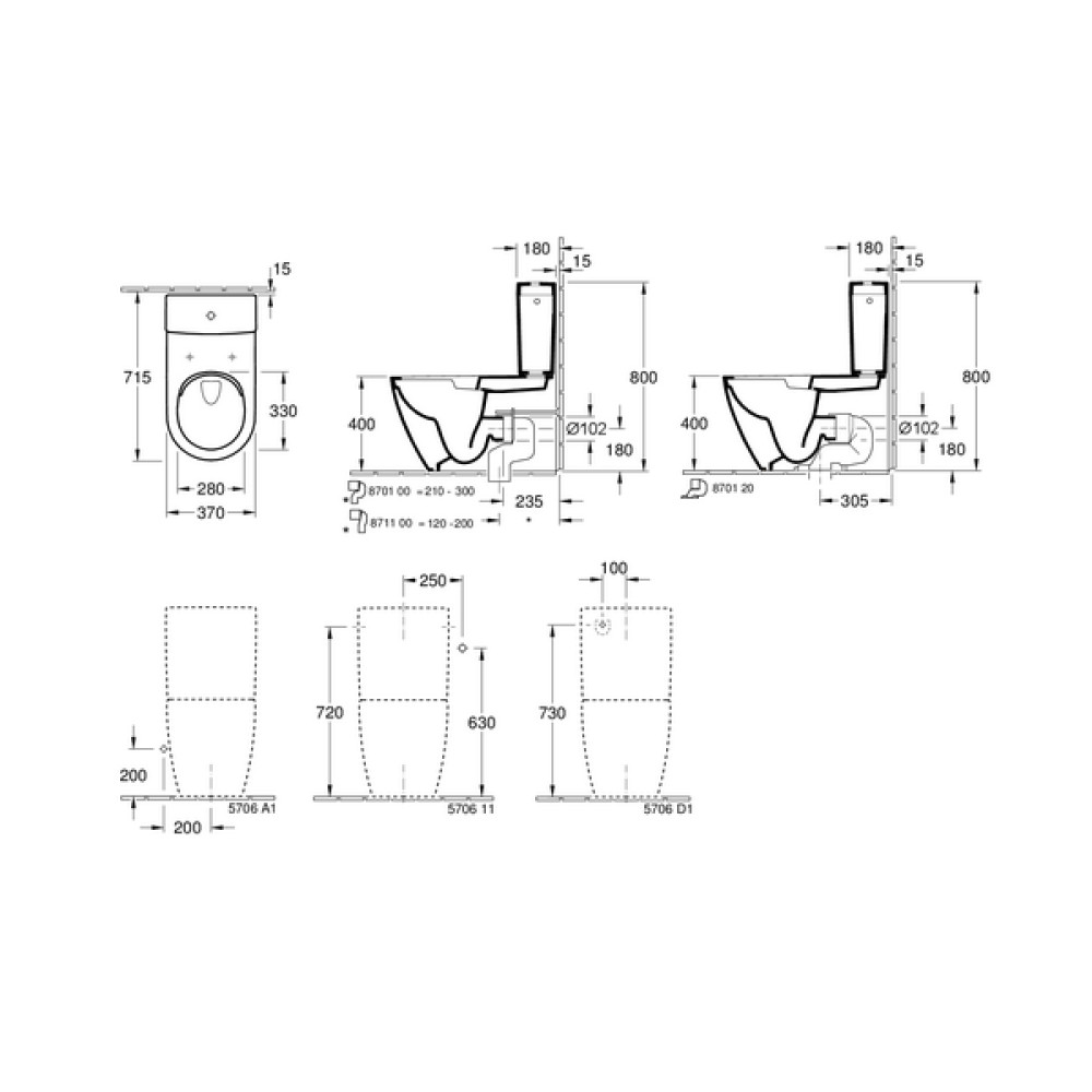 Унитаз напольный VILLEROY & BOCH SUBWAY 2.0 5617R001
