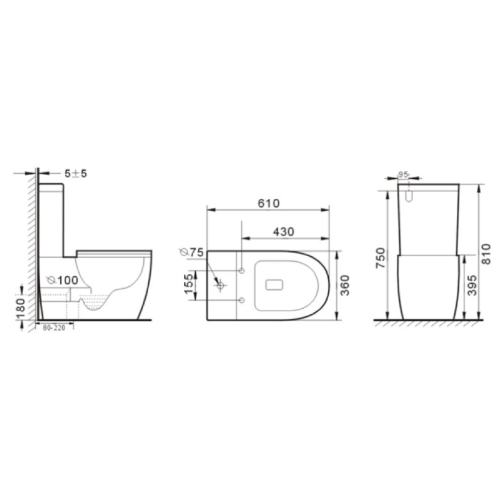 Унитаз-компакт NEWARC Modern 3822W