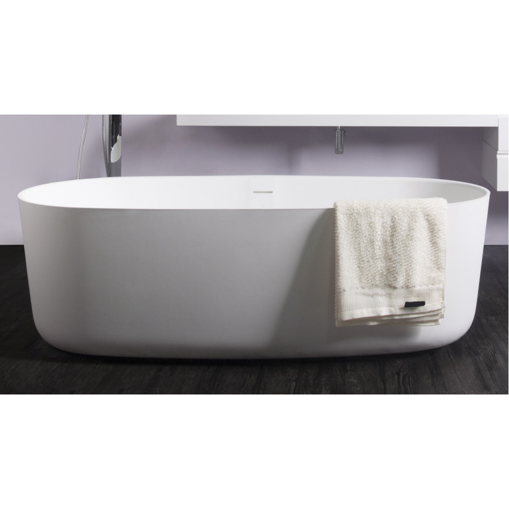 VOLLE Ванна 168*80*53см отдельностоящая каменная Solid surface