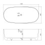 VOLLE Ванна 168*80*53см отдельностоящая каменная Solid surface