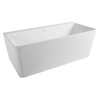 VOLLE Ванна 165*80*59см отдельностоящая/пристенная каменная Solid surface