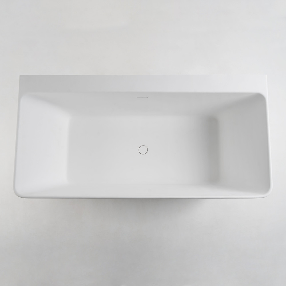 VOLLE Ванна 165*80*59см отдельностоящая/пристенная каменная Solid surface