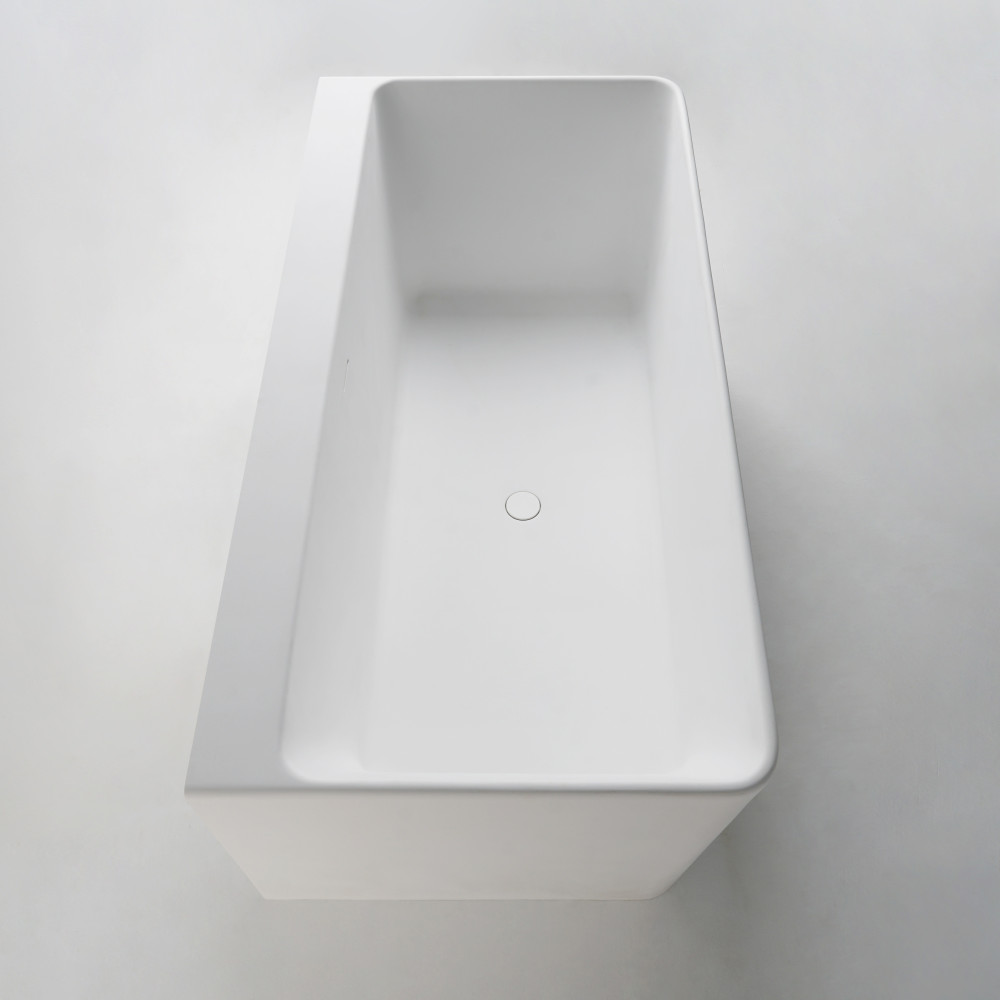VOLLE Ванна 165*80*59см отдельностоящая/пристенная каменная Solid surface
