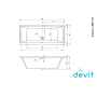 DEVIT 18081126 GRAPHICS Ванна 180х80 + ніжки set01u