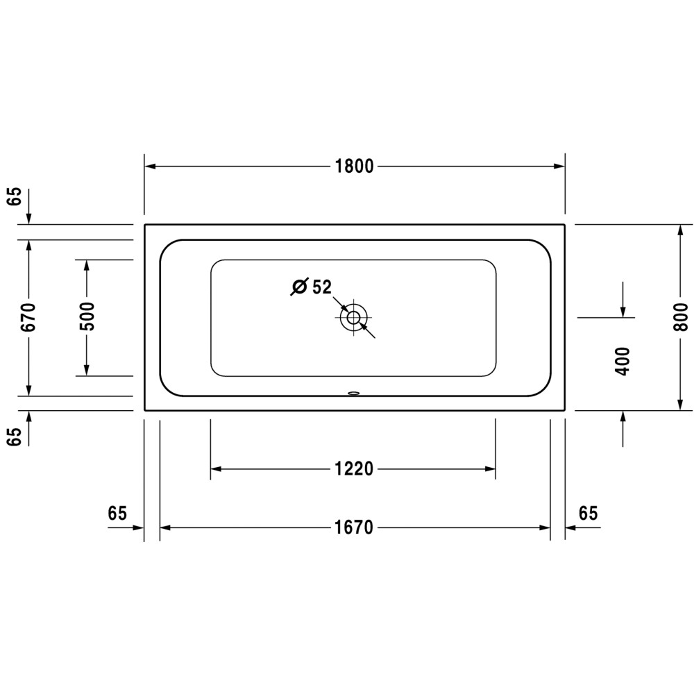 Ванна DURAVIT D-CODE 700101000000000