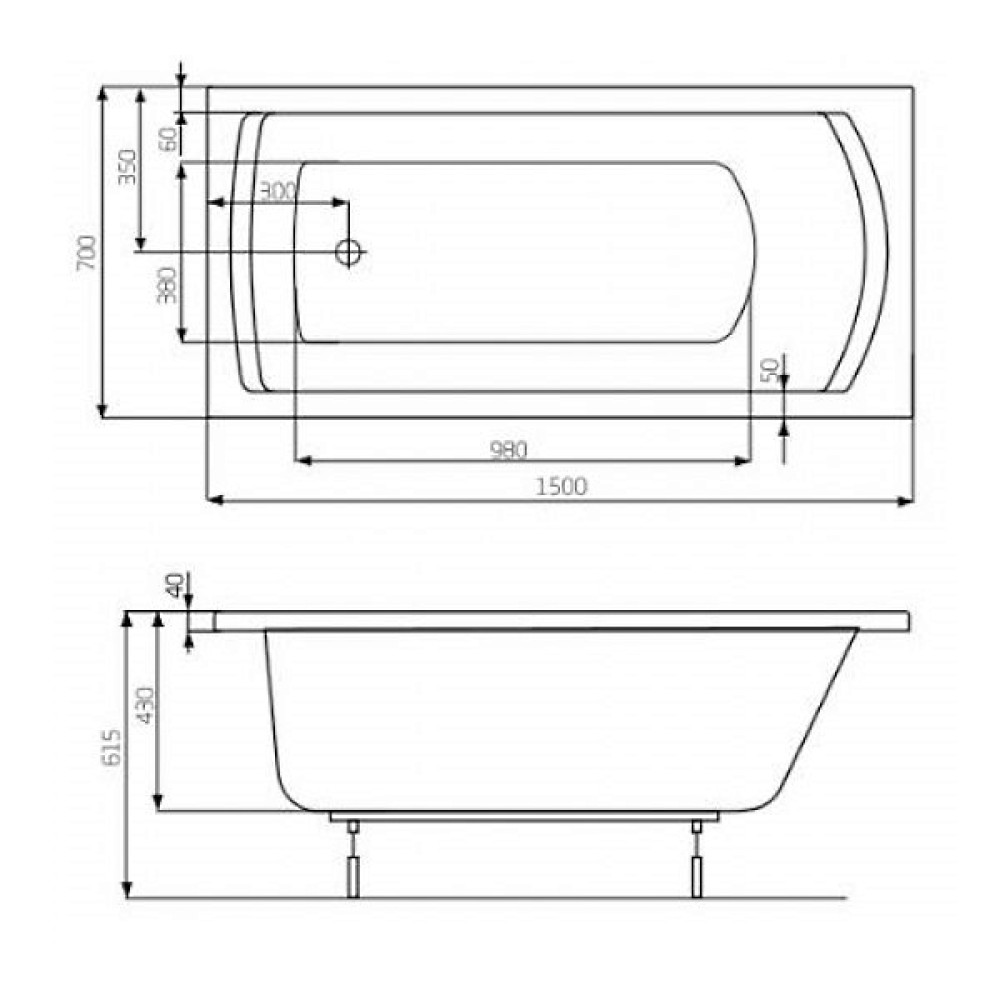 Ванна ROCA LINEA A24T010000