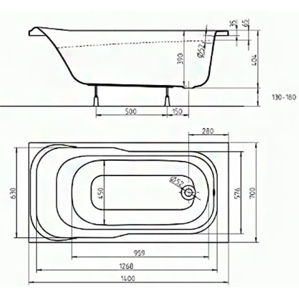 Ванна KOLO SENSA XWP354000N