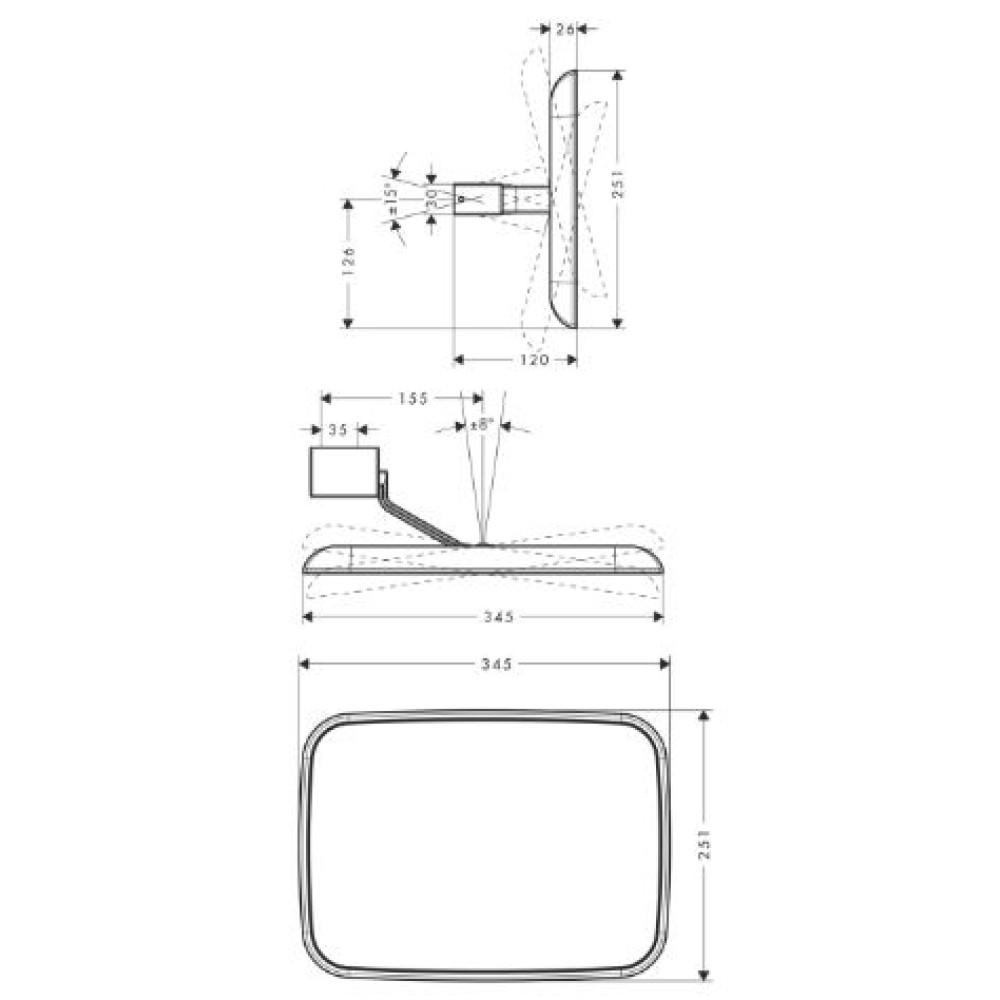 Косметическое зеркало HANSGROHE AXOR 42681000